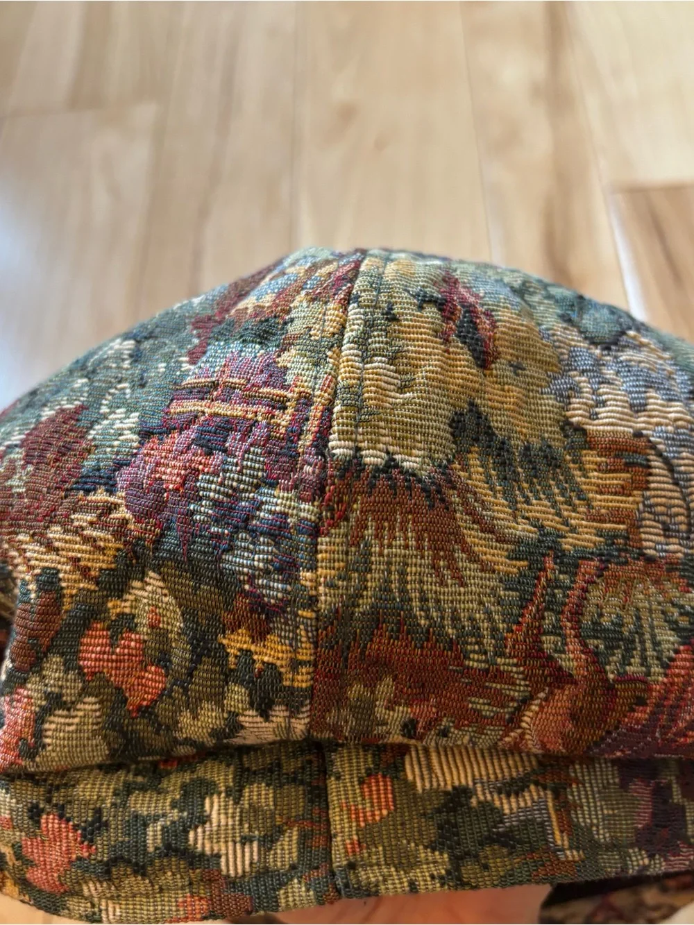 Vintage 90’s Liz Claiborne Floral Tapestry Newsboy Style Hat - Picture 5 of 9